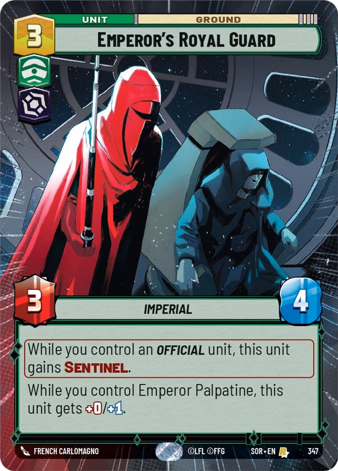 Emperor's Royal Guard SOR-347 Hyperspace Star Wars Unlimited card