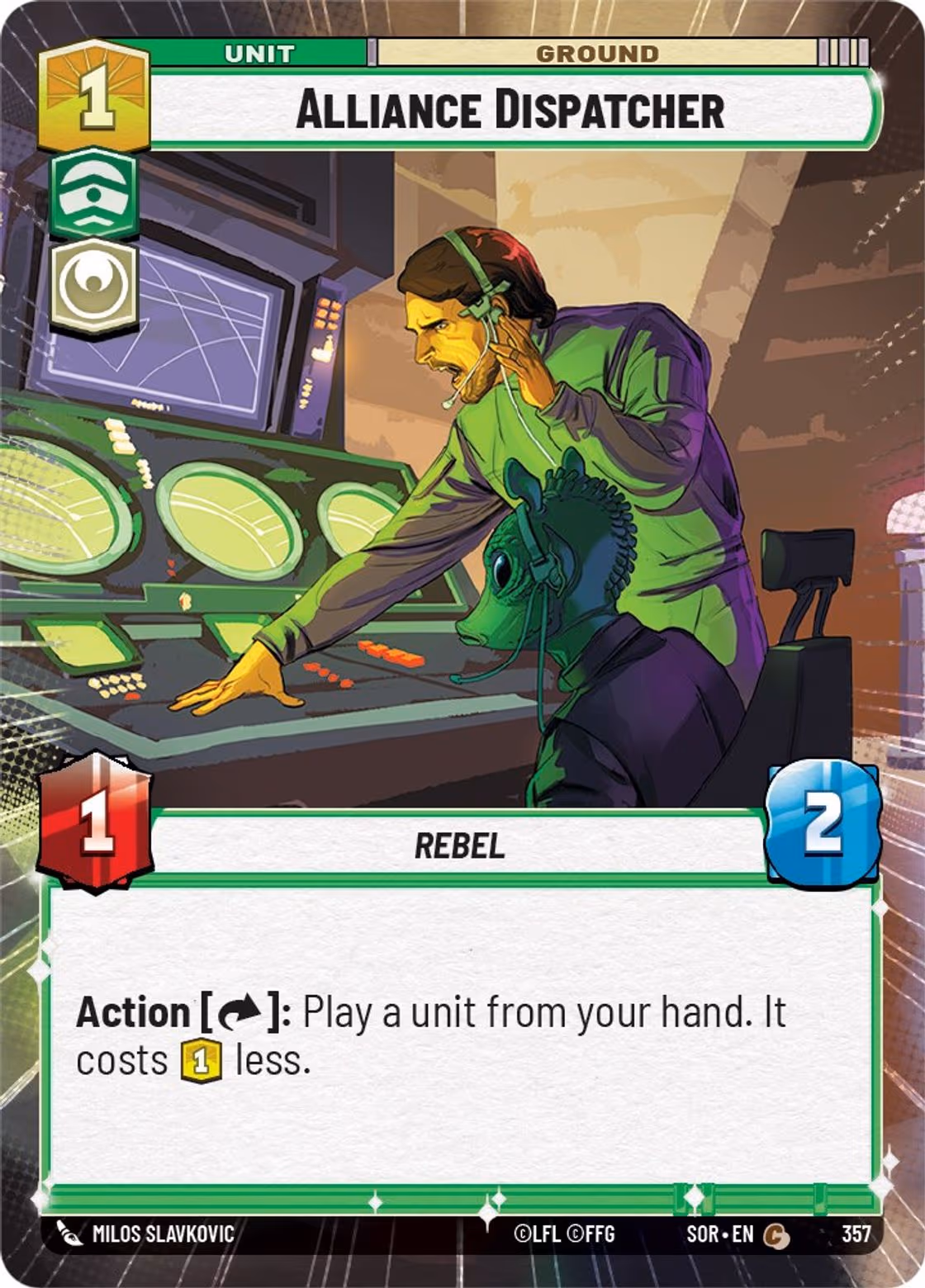 Alliance Dispatcher SOR-357 Hyperspace Star Wars Unlimited card