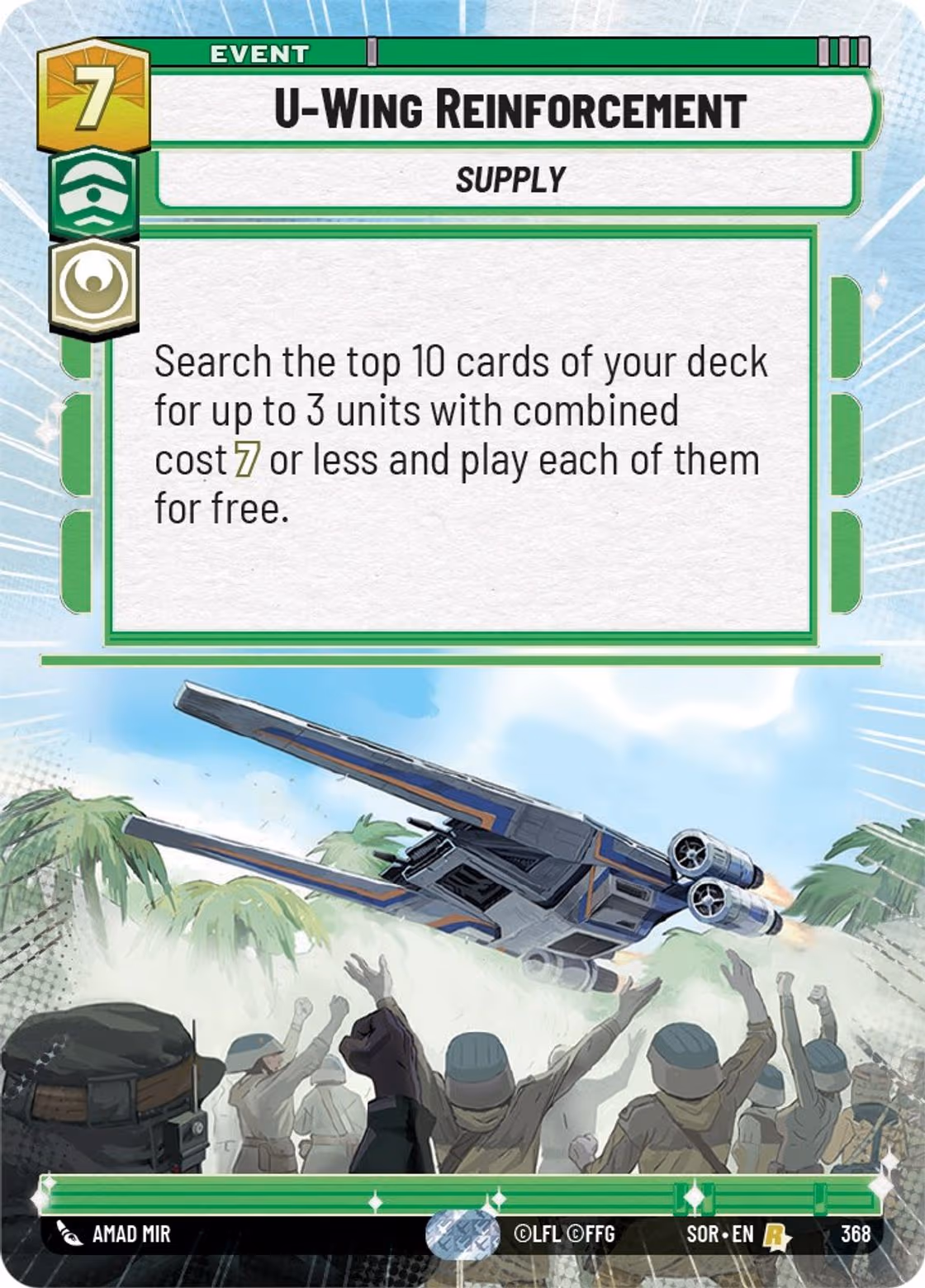 U-Wing Reinforcement SOR-368 Hyperspace Star Wars Unlimited card