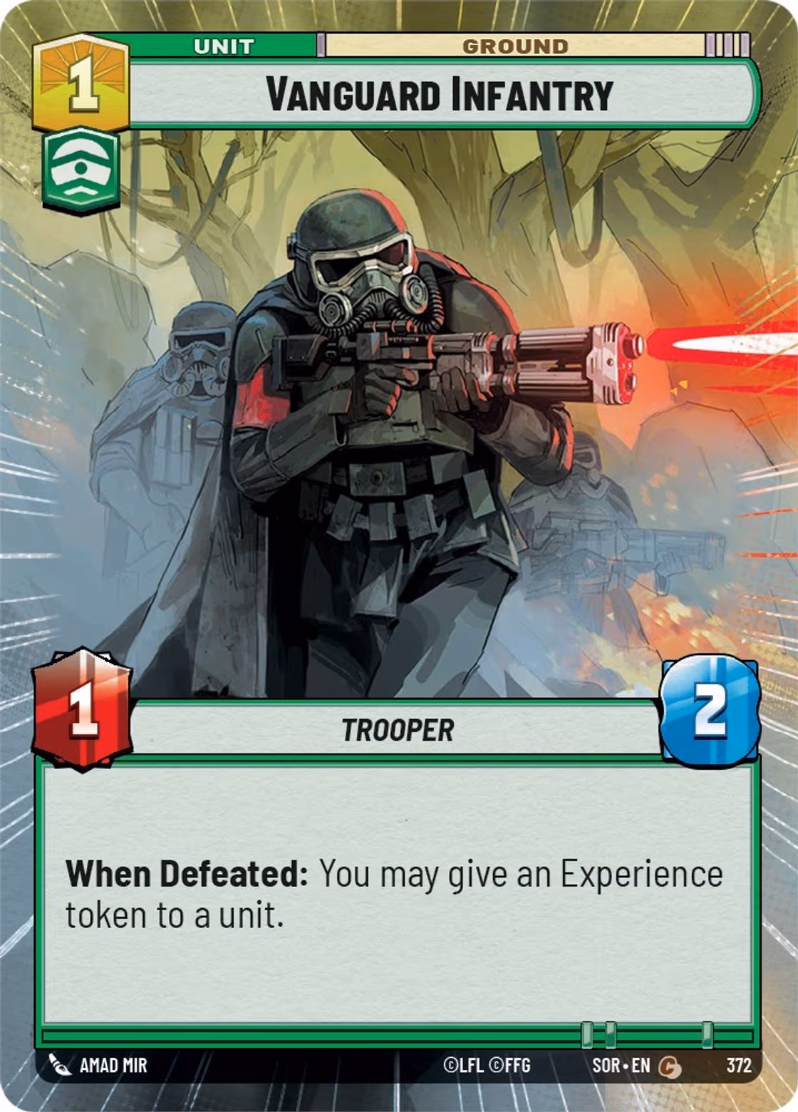 Vanguard Infantry SOR-372 Hyperspace Star Wars Unlimited card