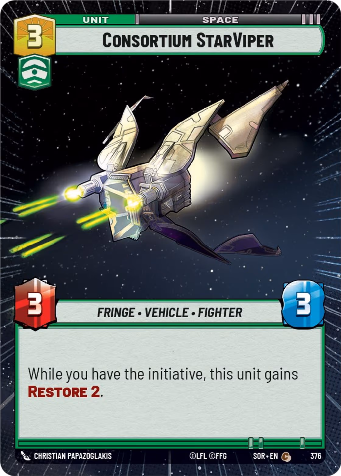 Consortium StarViper SOR-376 Hyperspace Star Wars Unlimited card