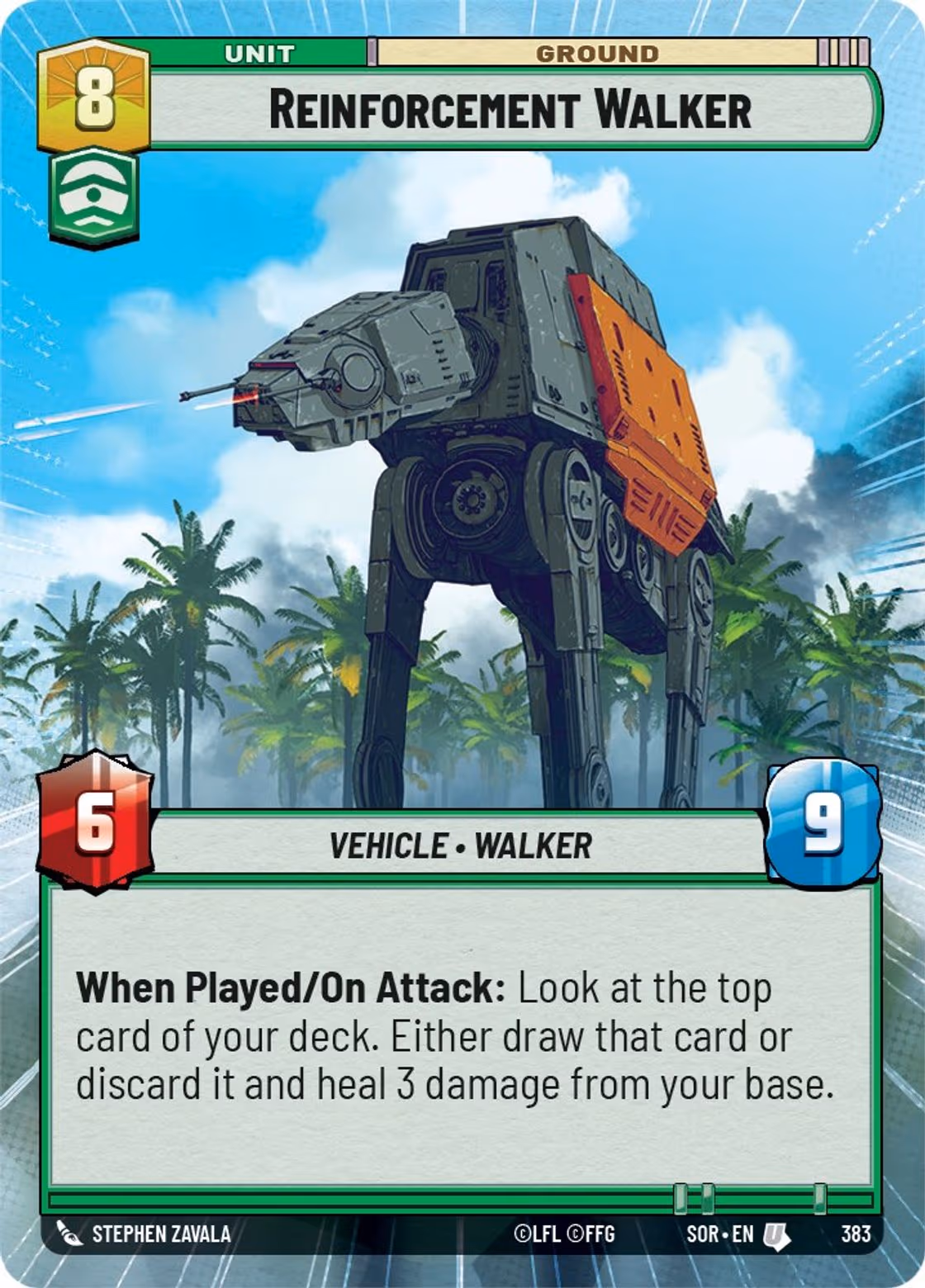 Reinforcement Walker SOR-383 Hyperspace Star Wars Unlimited card