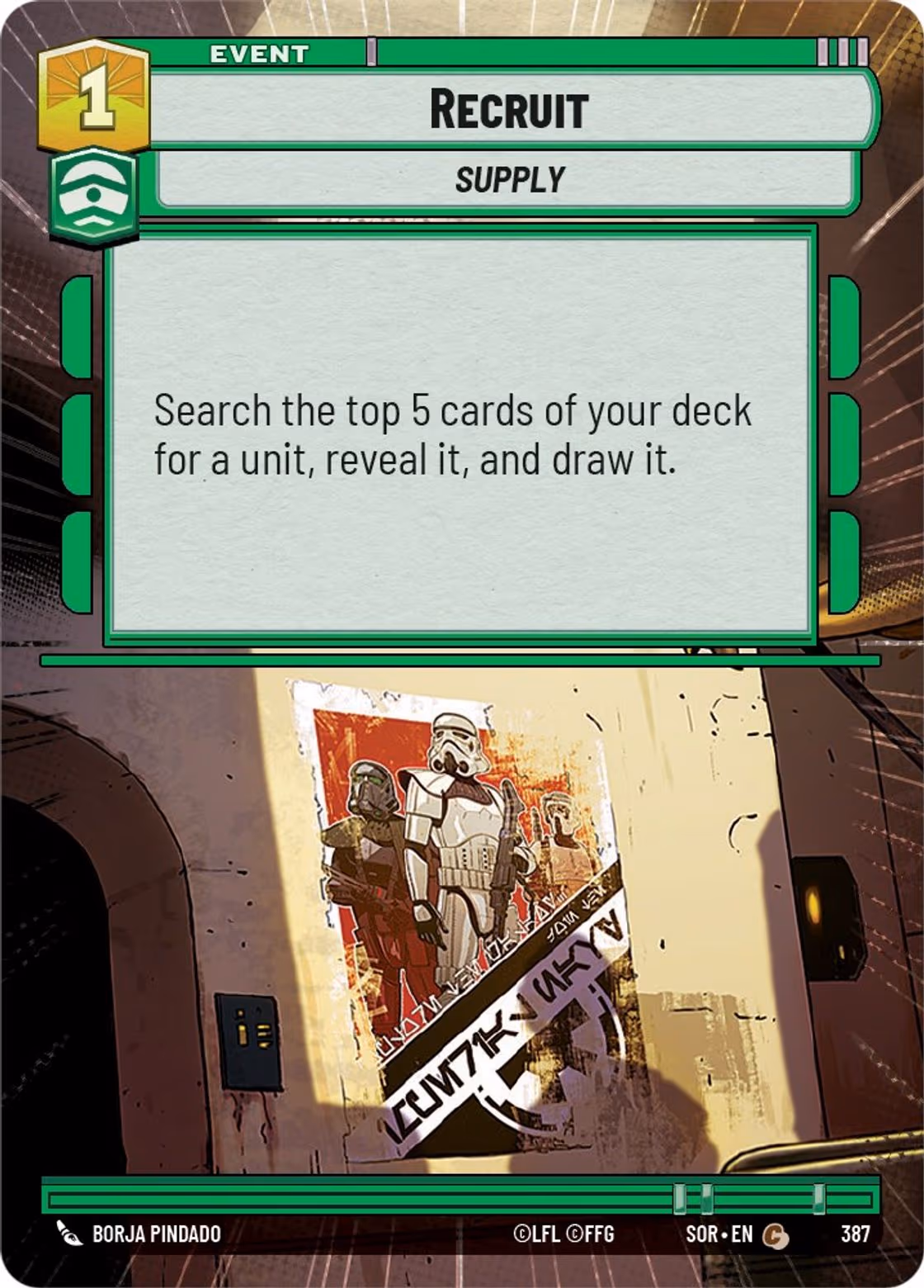 Recruit SOR-387 Hyperspace Star Wars Unlimited card
