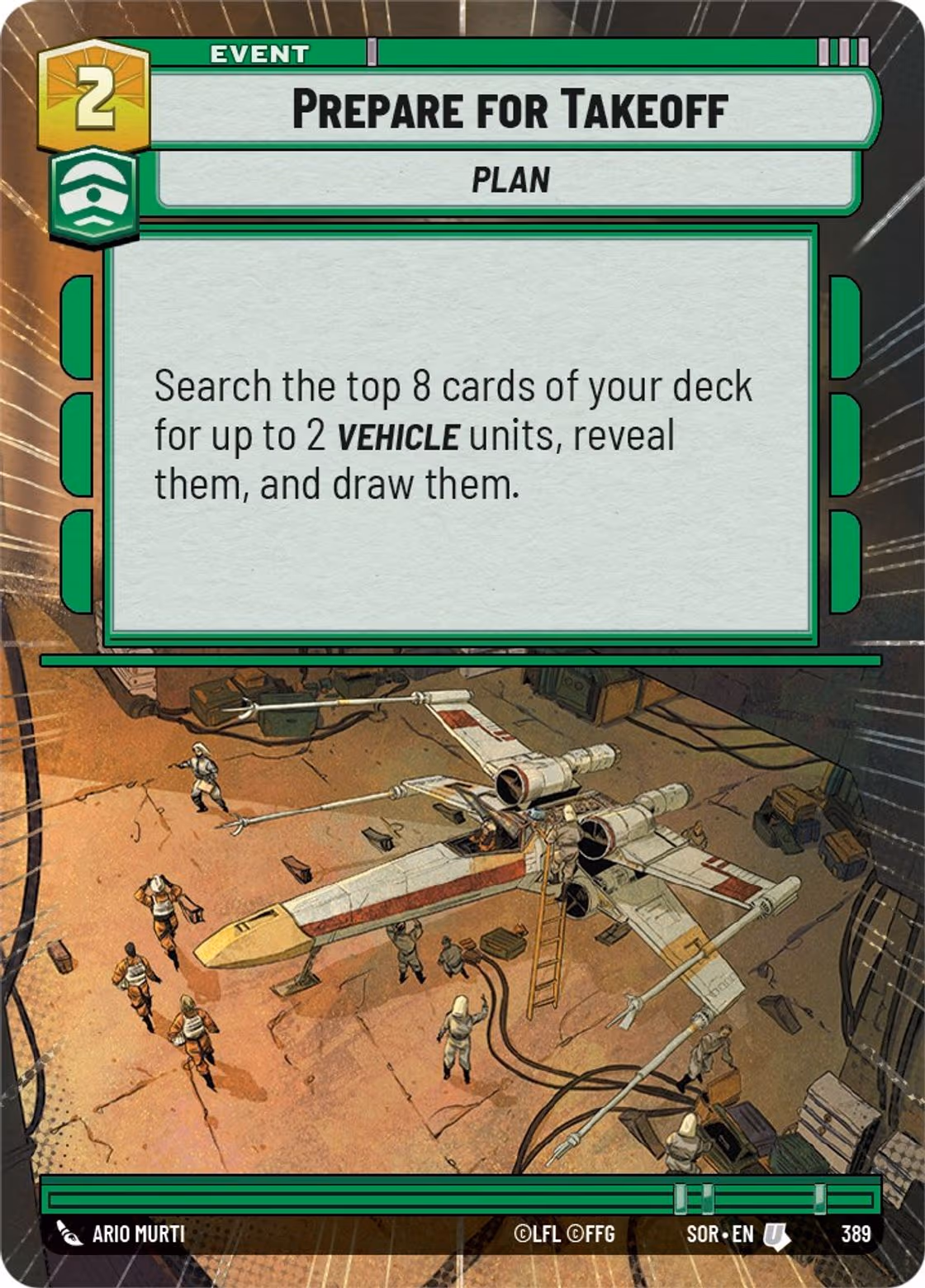 Prepare For Takeoff SOR-389 Hyperspace Star Wars Unlimited card