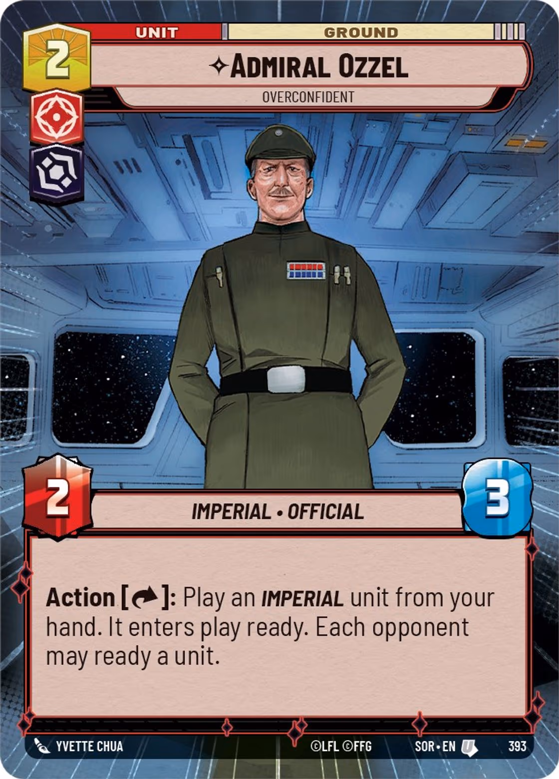 Admiral Ozzel - Overconfident SOR-393 Hyperspace Star Wars Unlimited card