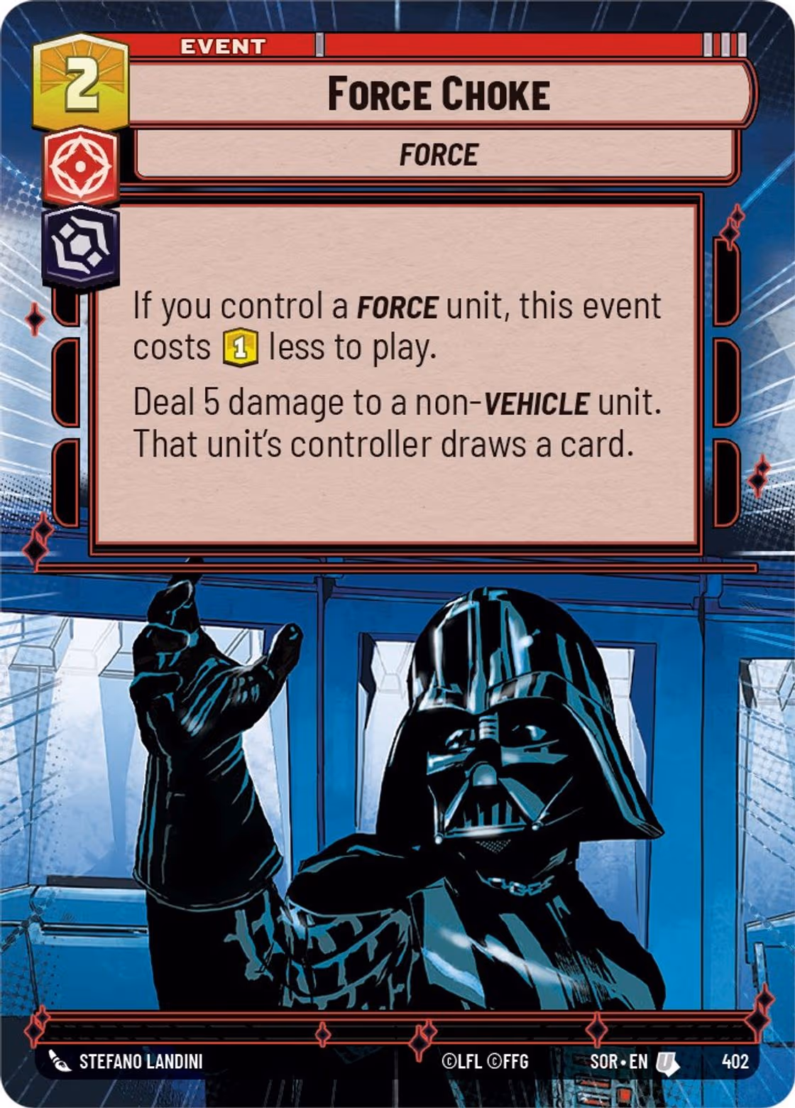 Force Choke SOR-402 Hyperspace Star Wars Unlimited card