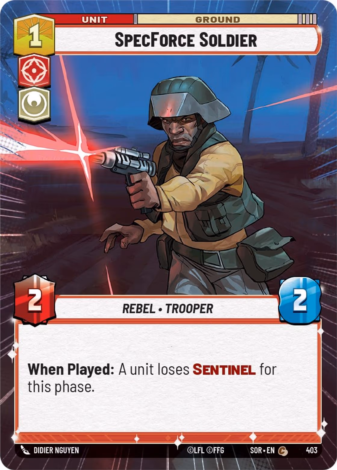 SpecForce Soldier SOR-403 Hyperspace Star Wars Unlimited card