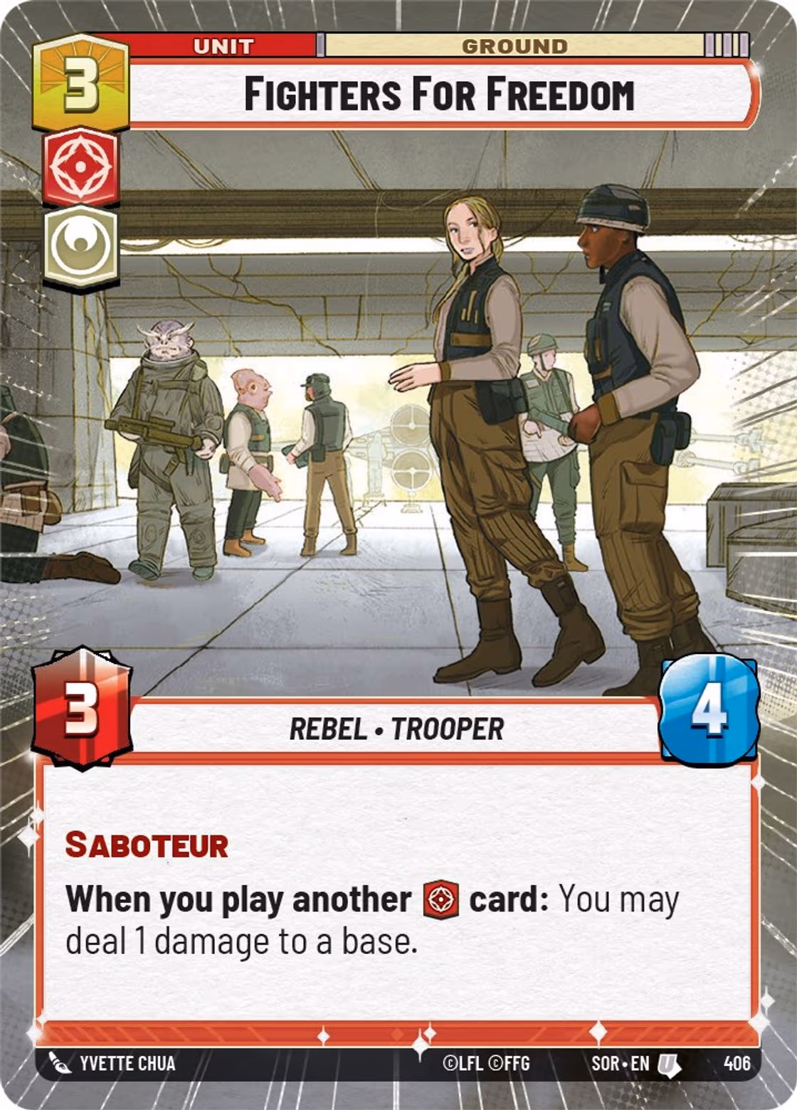 Fighters For Freedom SOR-406 Hyperspace Star Wars Unlimited card
