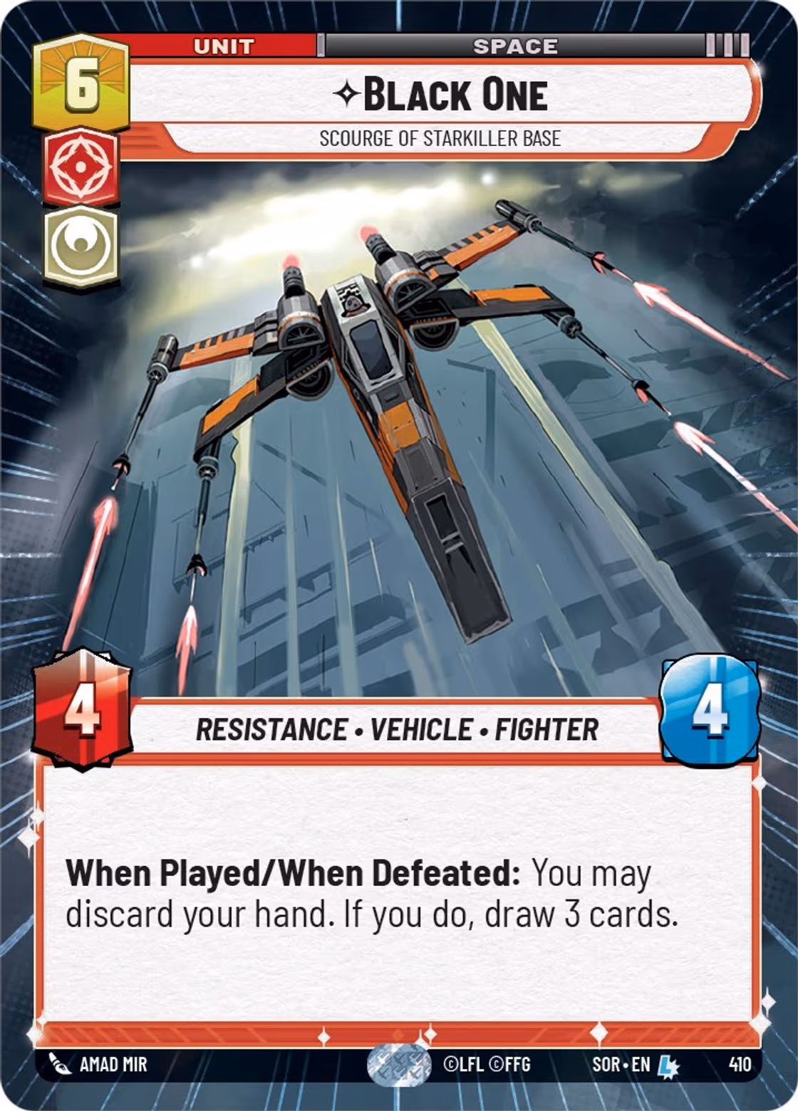 Black One - Scourge of Starkiller Base SOR-410 Hyperspace Star Wars Unlimited card