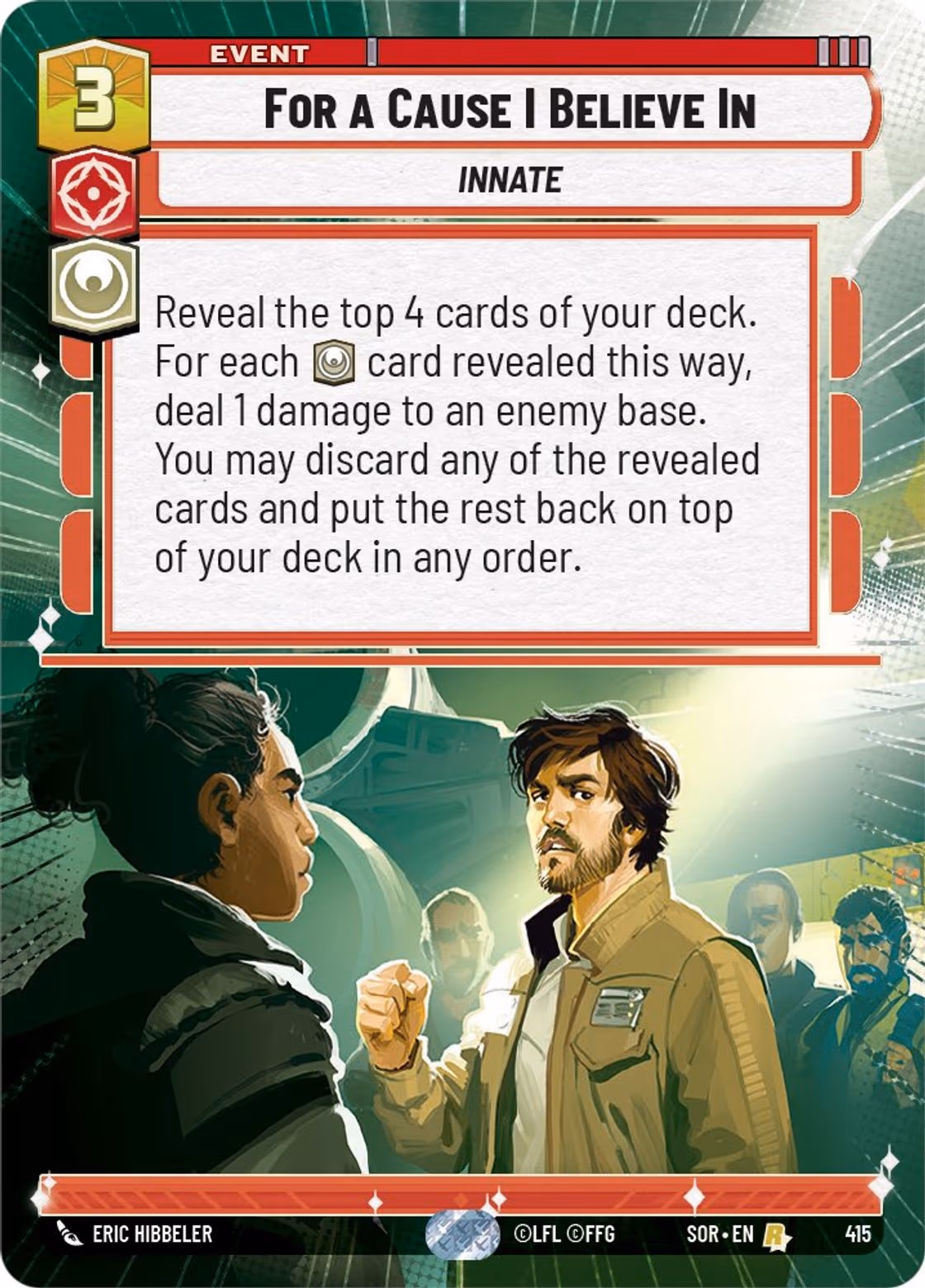 For a Cause I Believe In SOR-415 Hyperspace Star Wars Unlimited card