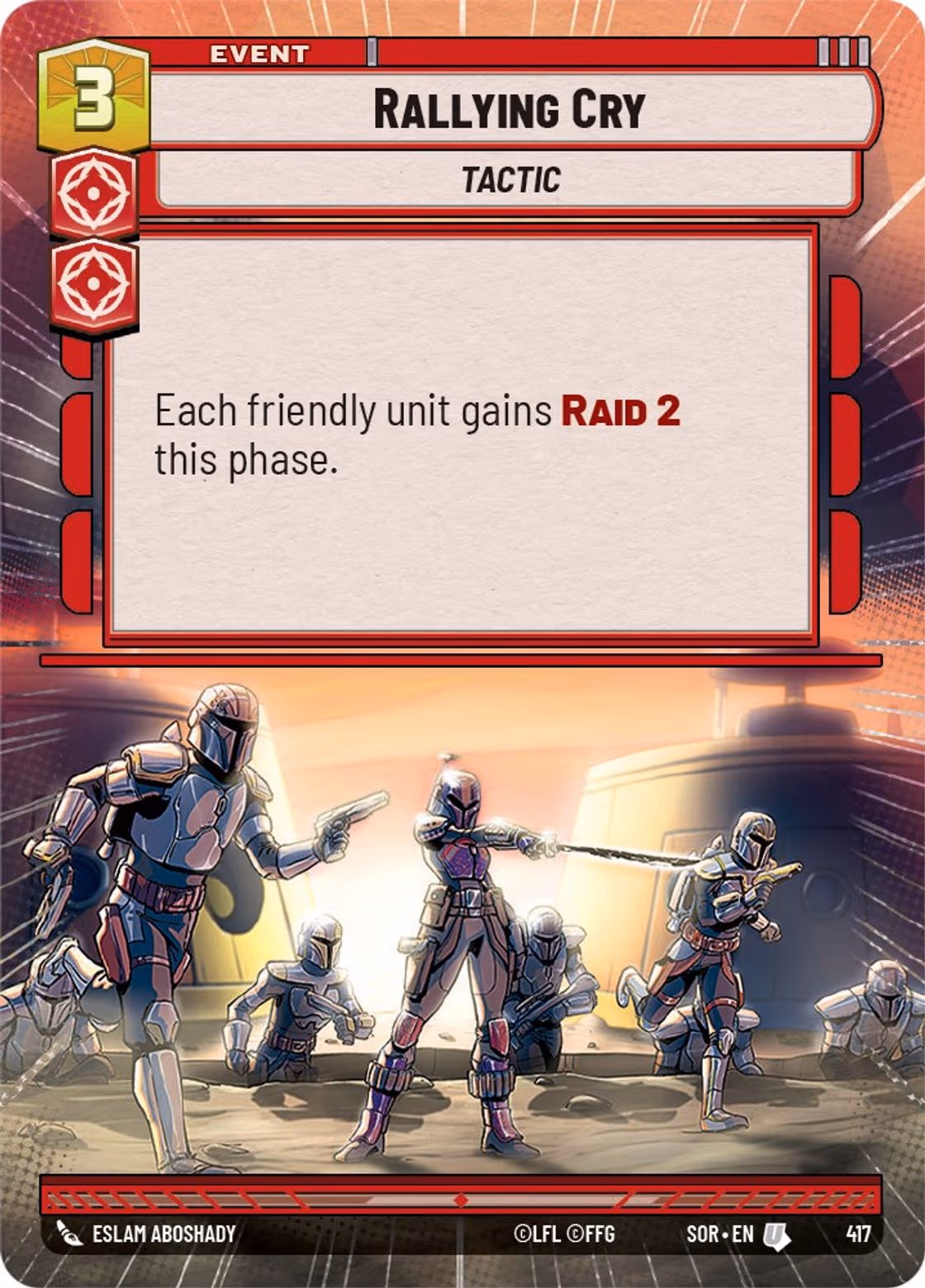Rallying Cry SOR-417 Hyperspace Star Wars Unlimited card