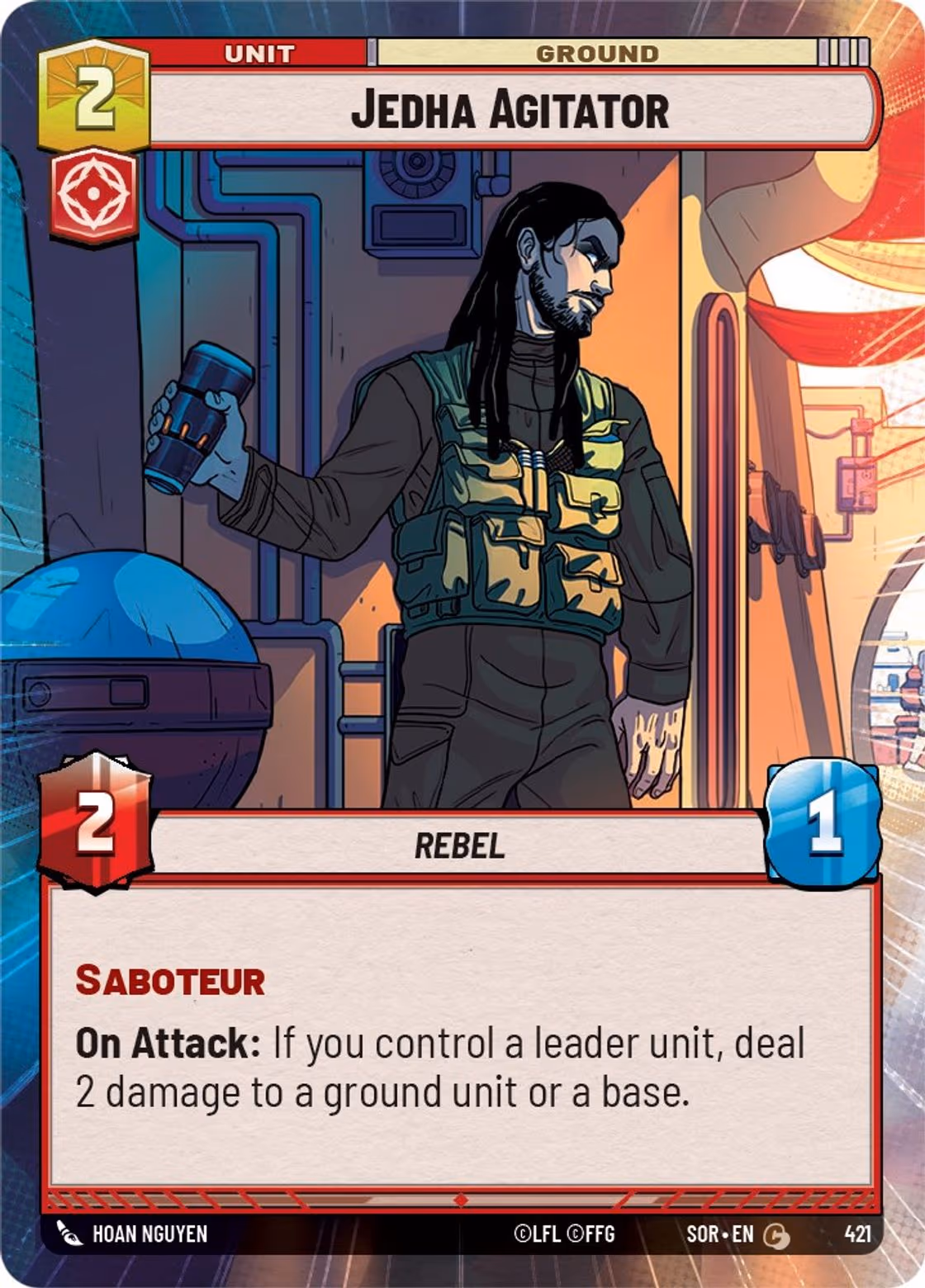 Jedha Agitator SOR-421 Hyperspace Star Wars Unlimited card