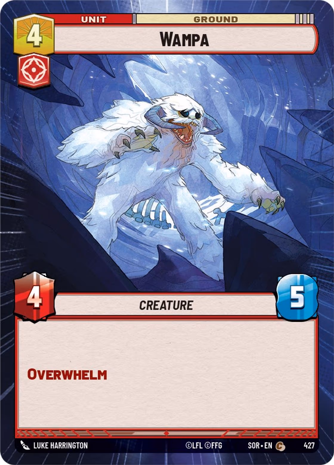 Wampa SOR-427 Hyperspace Star Wars Unlimited card