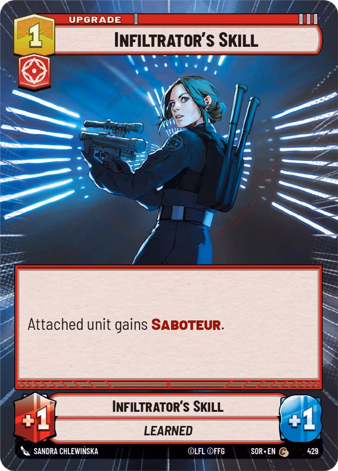 Infiltrator's Skill SOR-429 Hyperspace Star Wars Unlimited card