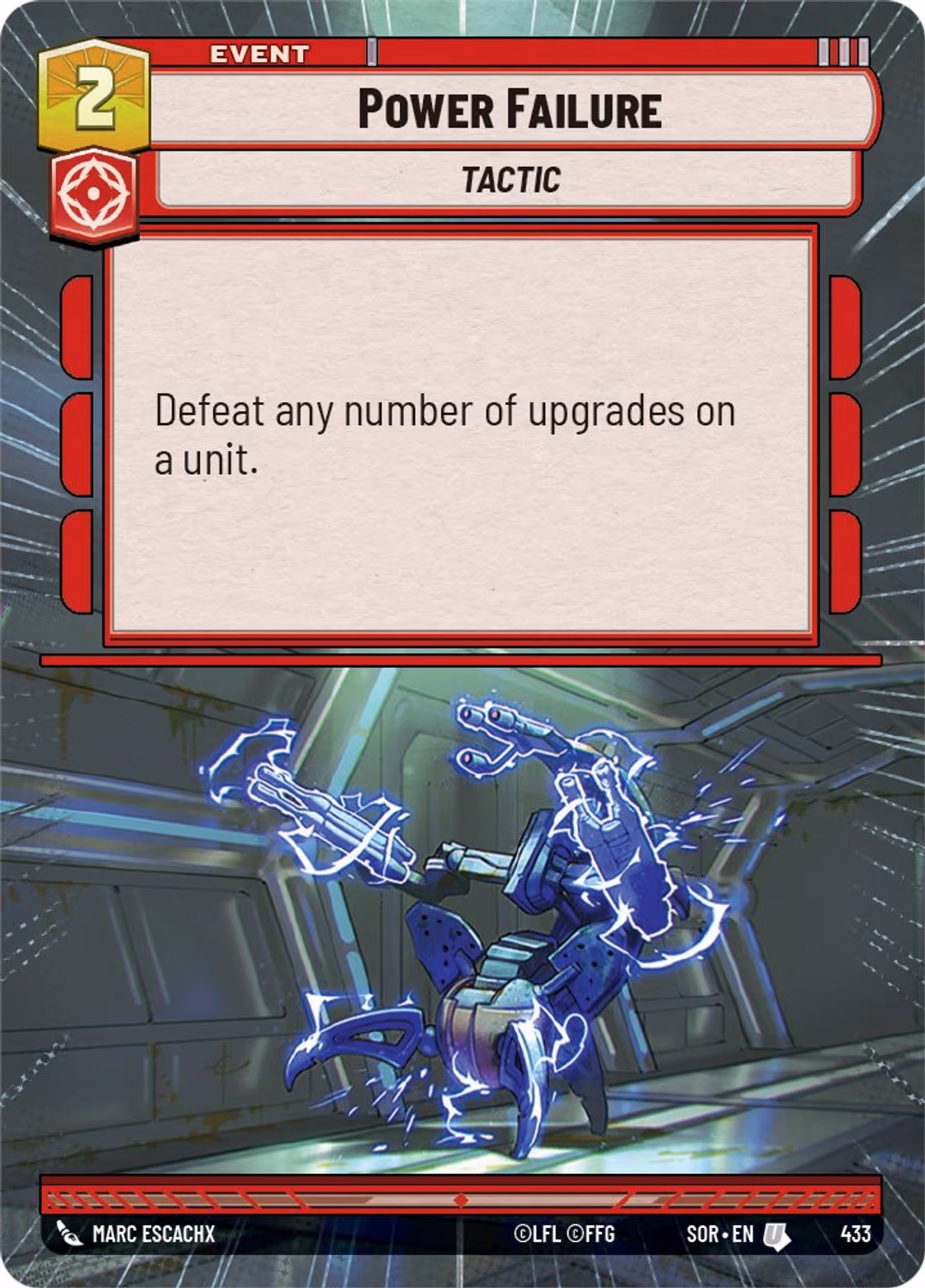 Power Failure SOR-433 Hyperspace Star Wars Unlimited card
