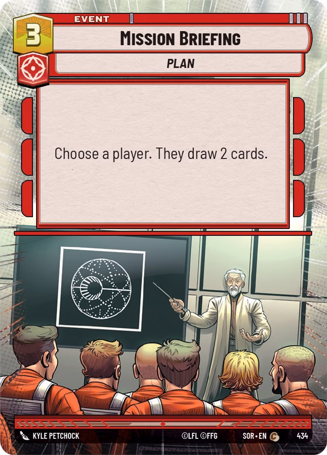 Mission Briefing SOR-434 Hyperspace Star Wars Unlimited card