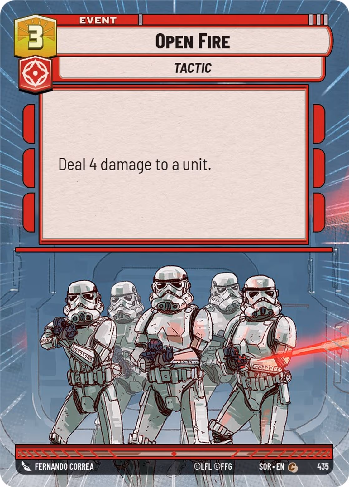 Open Fire SOR-435 Hyperspace Star Wars Unlimited card
