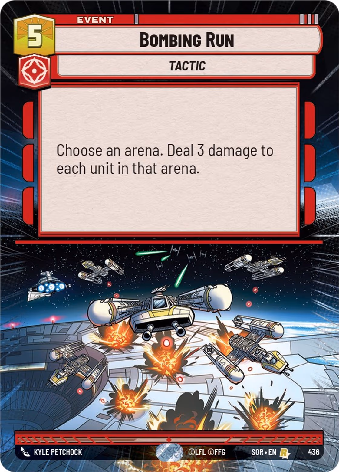 Bombing Run SOR-436 Hyperspace Star Wars Unlimited card