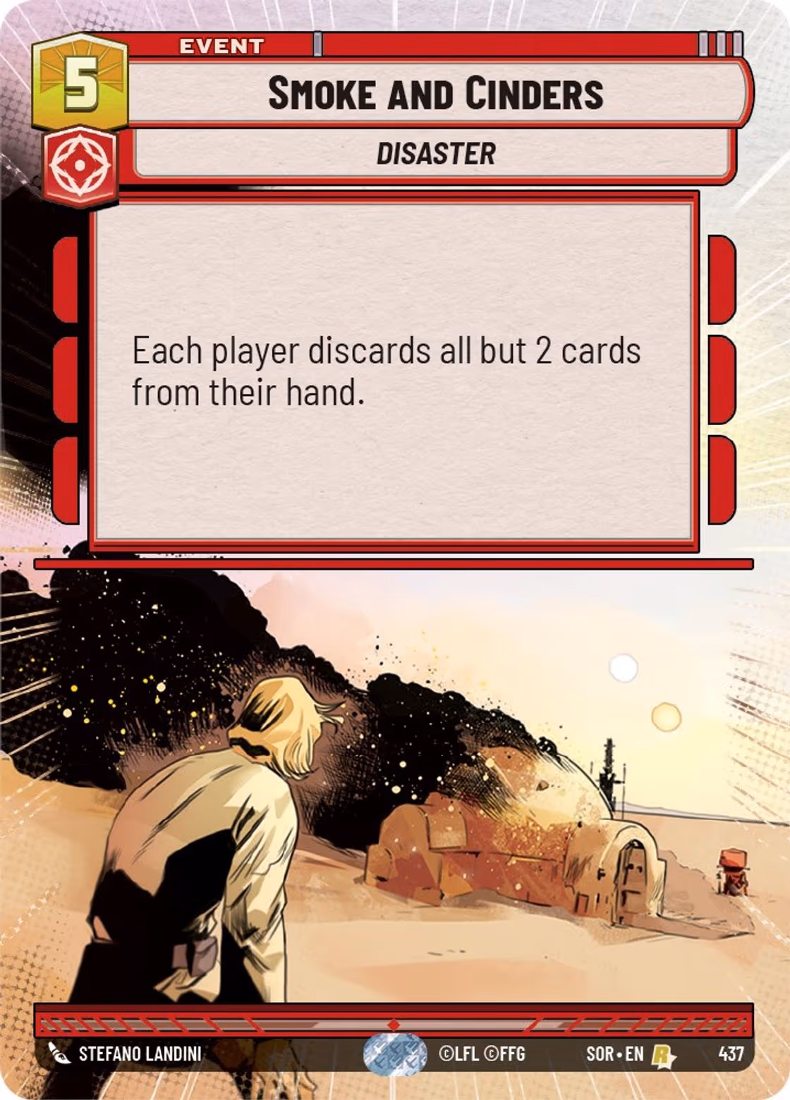 Smoke and Cinders SOR-437 Hyperspace Star Wars Unlimited card