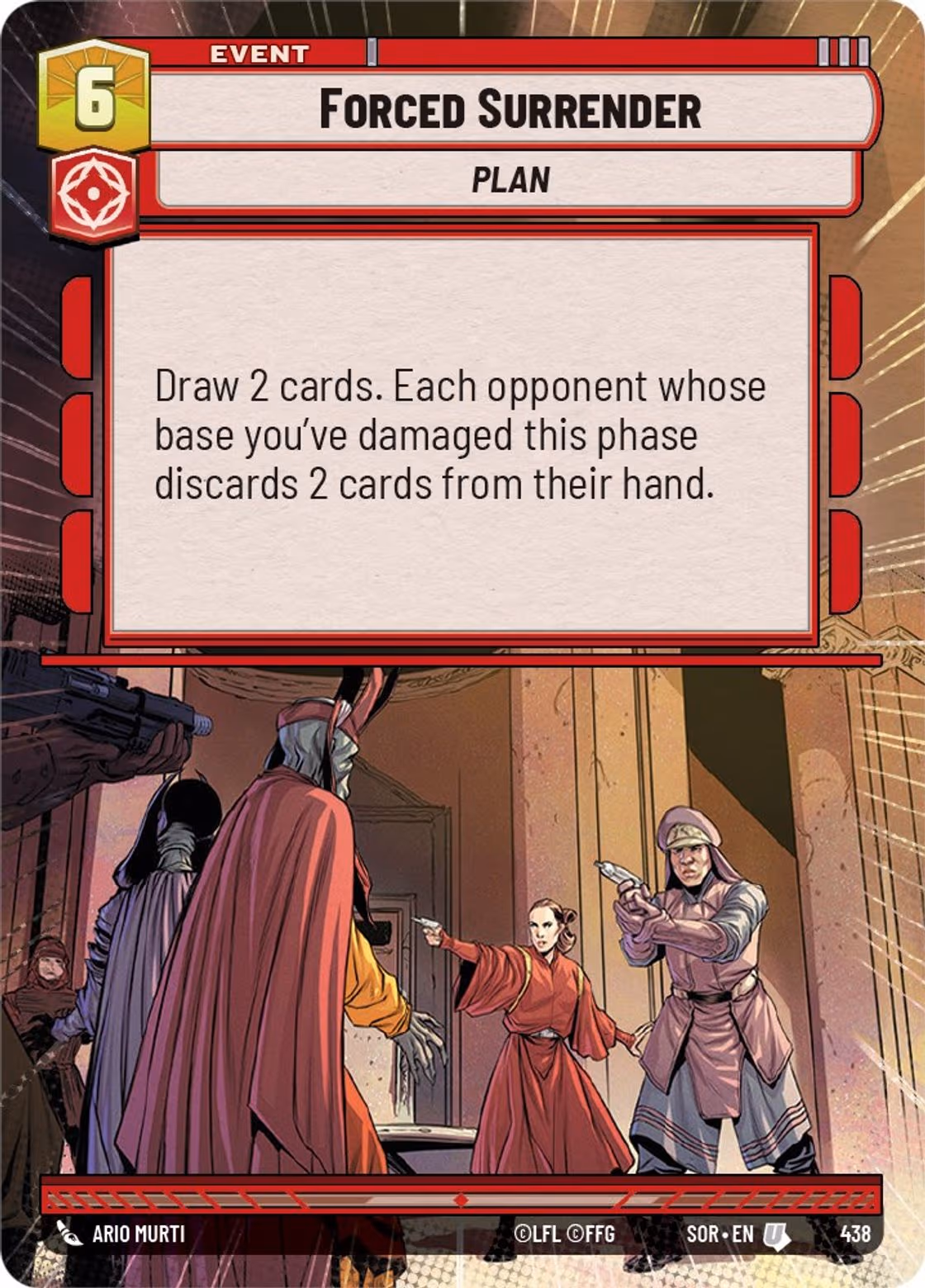 Forced Surrender SOR-438 Hyperspace Star Wars Unlimited card