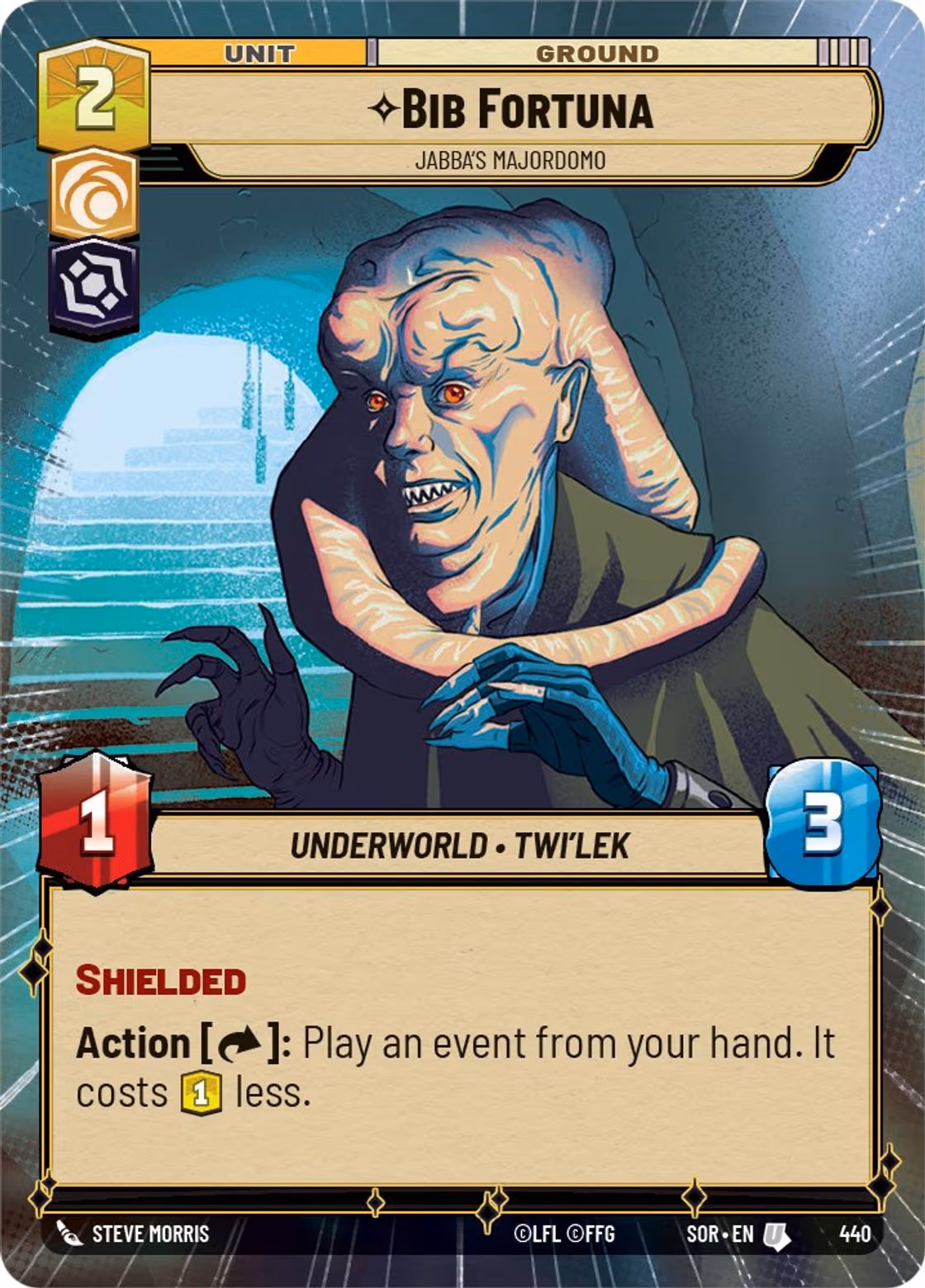 Bib Fortuna - Jabba's Majordomo SOR-440 Hyperspace Star Wars Unlimited card