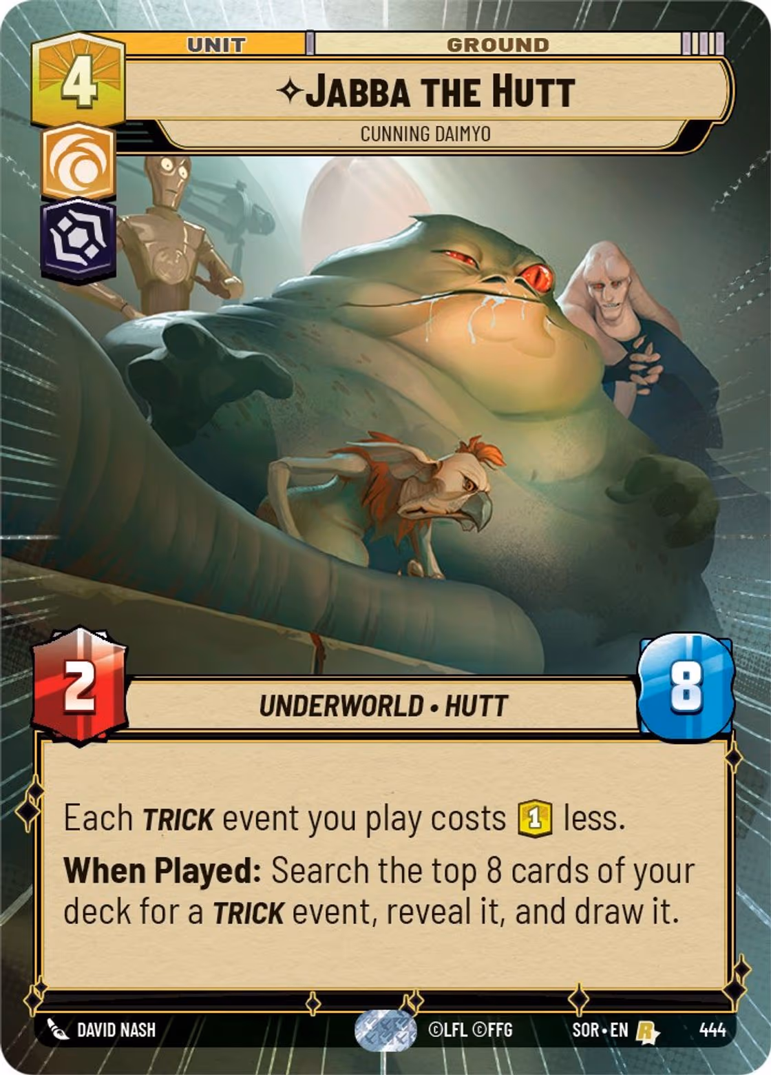 Jabba the Hutt - Cunning Daimyo SOR-444 Hyperspace Star Wars Unlimited card