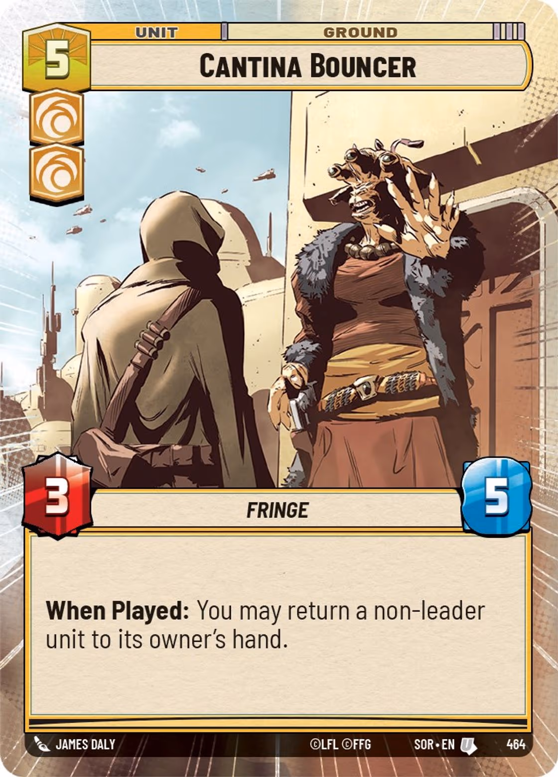 Cantina Bouncer SOR-464 Hyperspace Star Wars Unlimited card