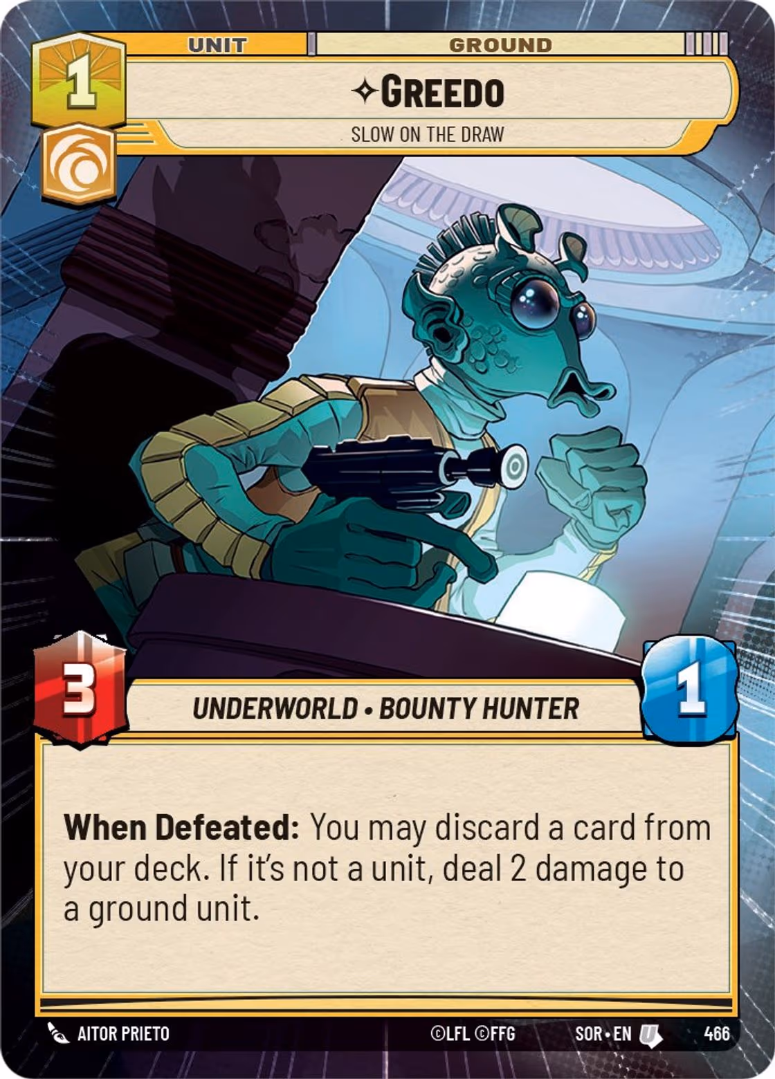 Greedo - Slow on the Draw SOR-466 Hyperspace Star Wars Unlimited card