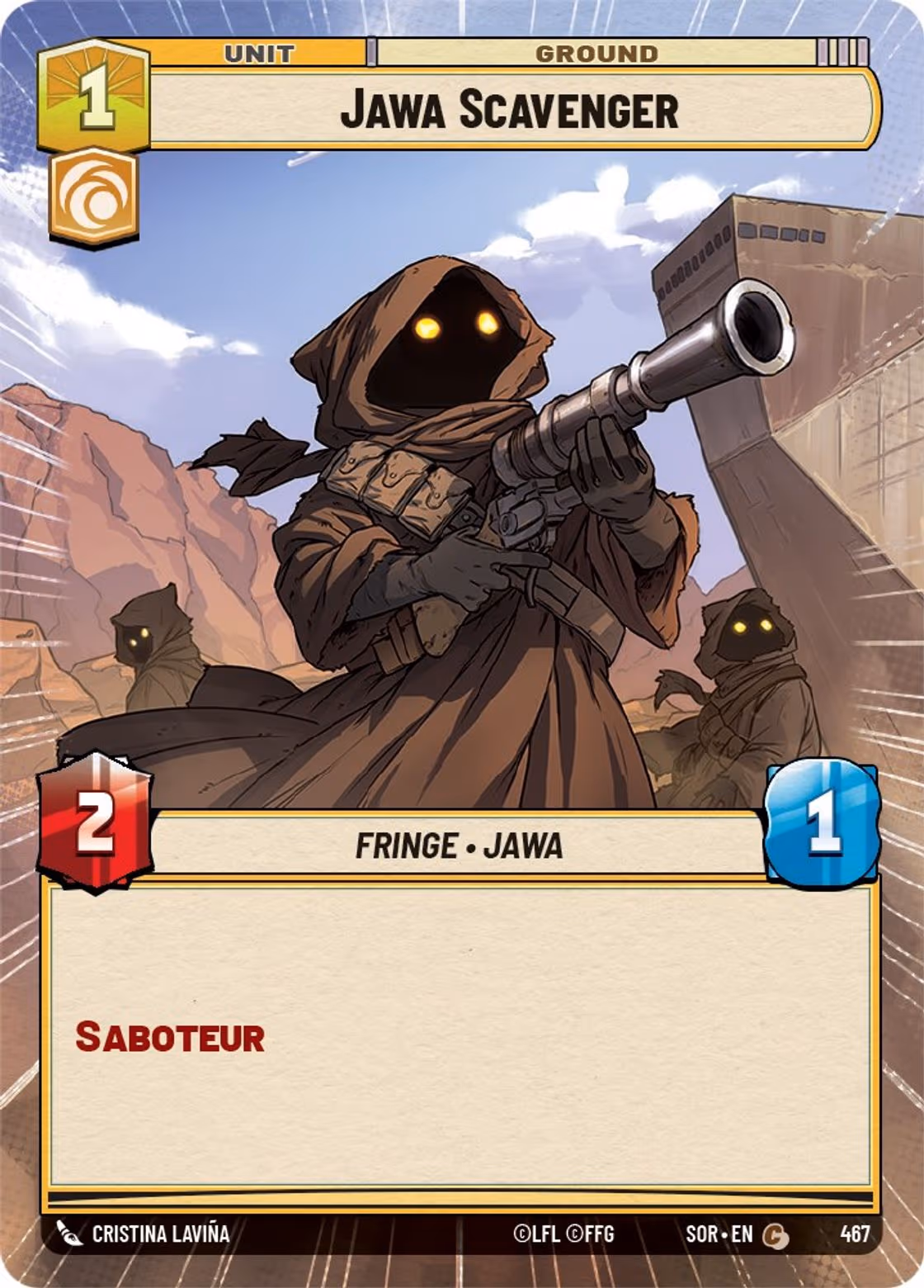 Jawa Scavenger SOR-467 Hyperspace Star Wars Unlimited card