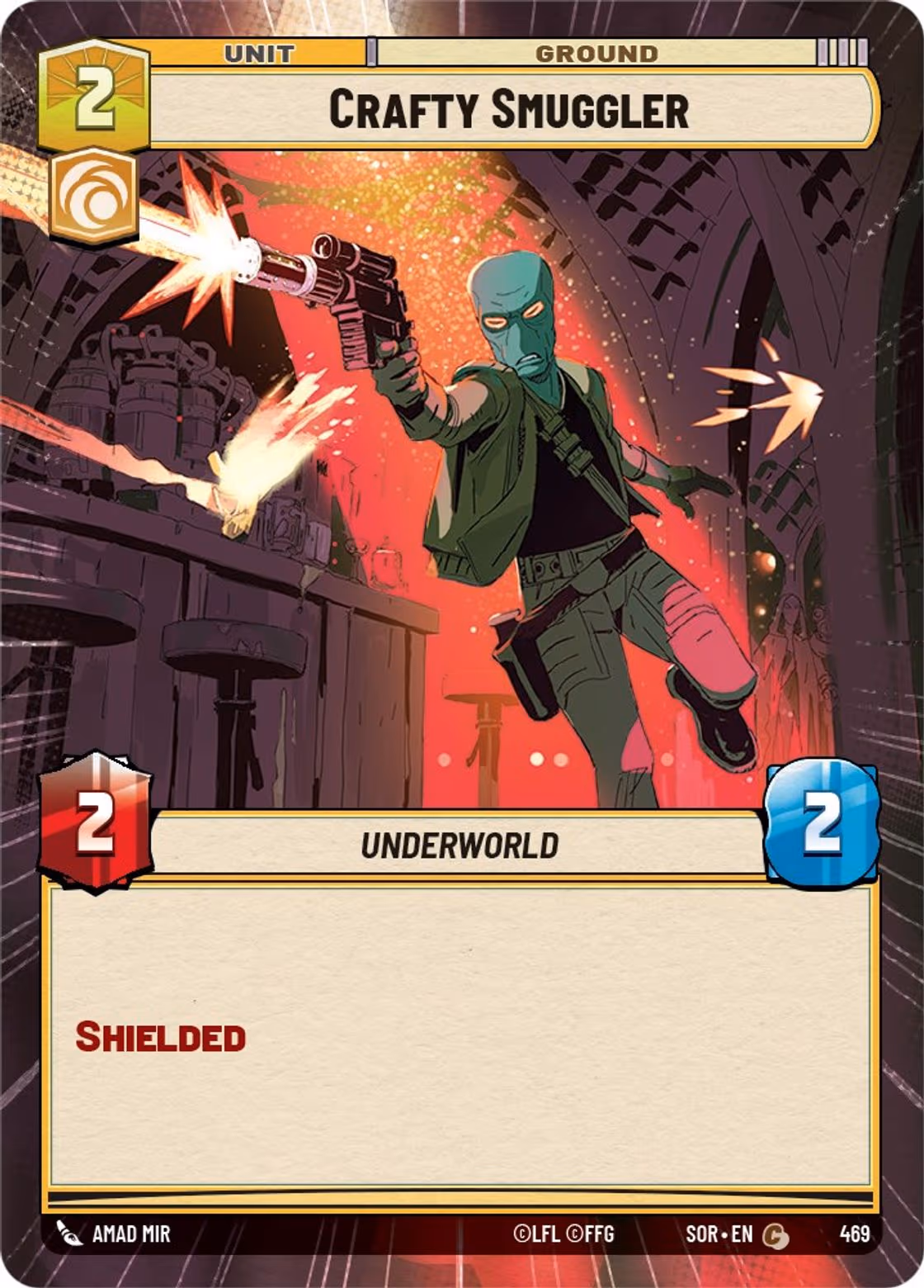 Crafty Smuggler SOR-469 Hyperspace Star Wars Unlimited card