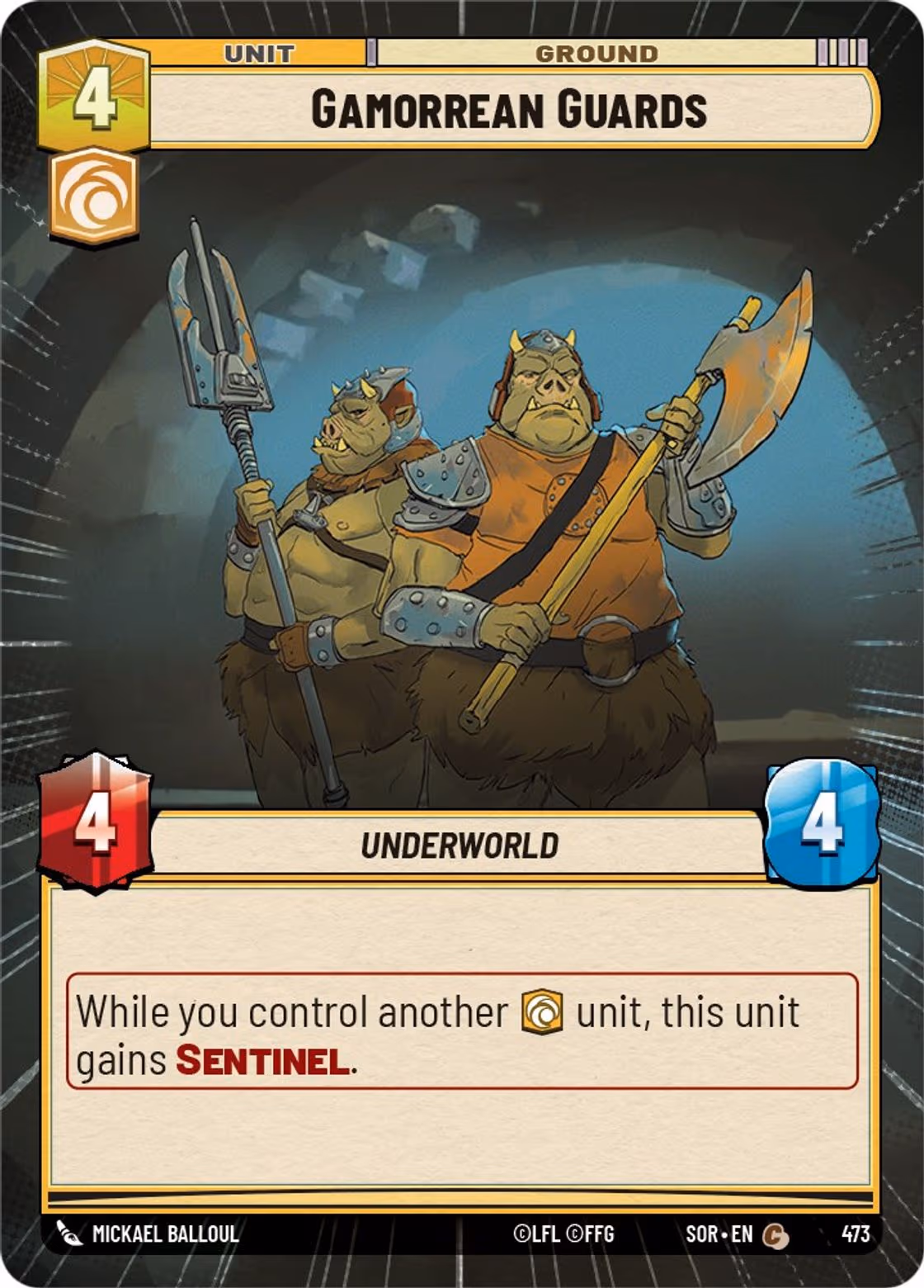 Gamorrean Guards SOR-473 Hyperspace Star Wars Unlimited card