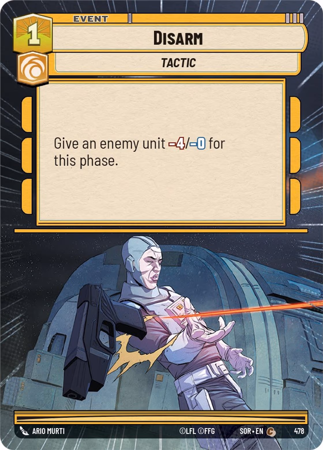 Disarm SOR-478 Hyperspace Star Wars Unlimited card