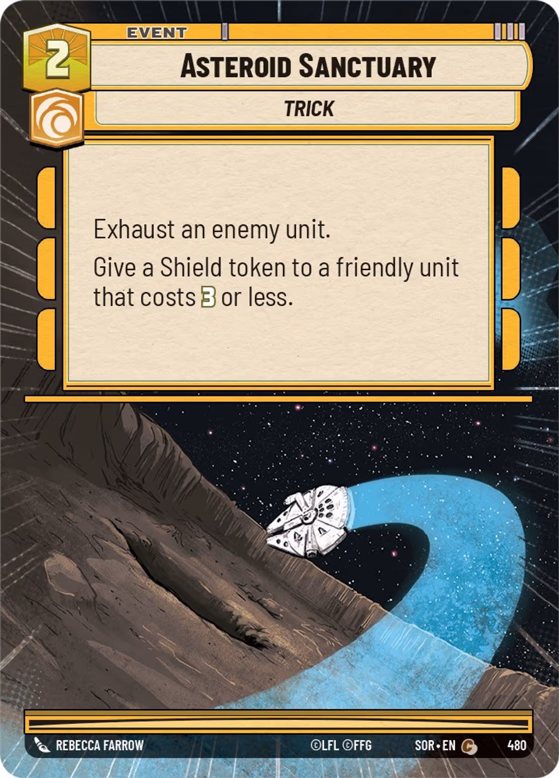 Asteroid Sanctuary SOR-480 Hyperspace Star Wars Unlimited card