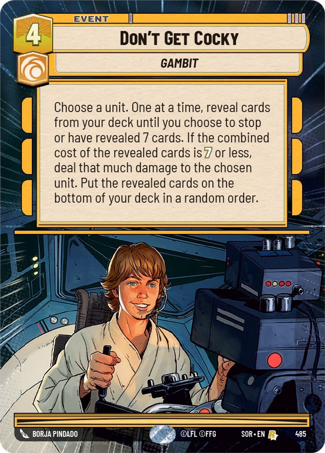 Don't Get Cocky SOR-485 Hyperspace Star Wars Unlimited card