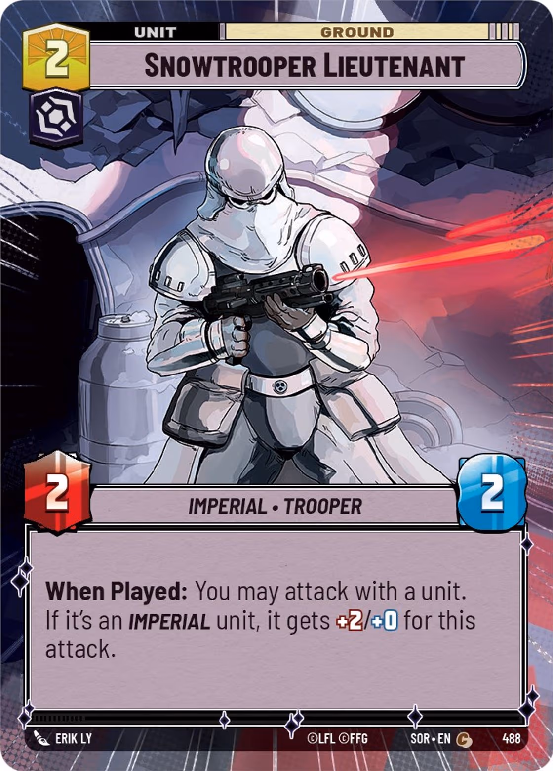 Snowtrooper Lieutenant SOR-488 Hyperspace Star Wars Unlimited card