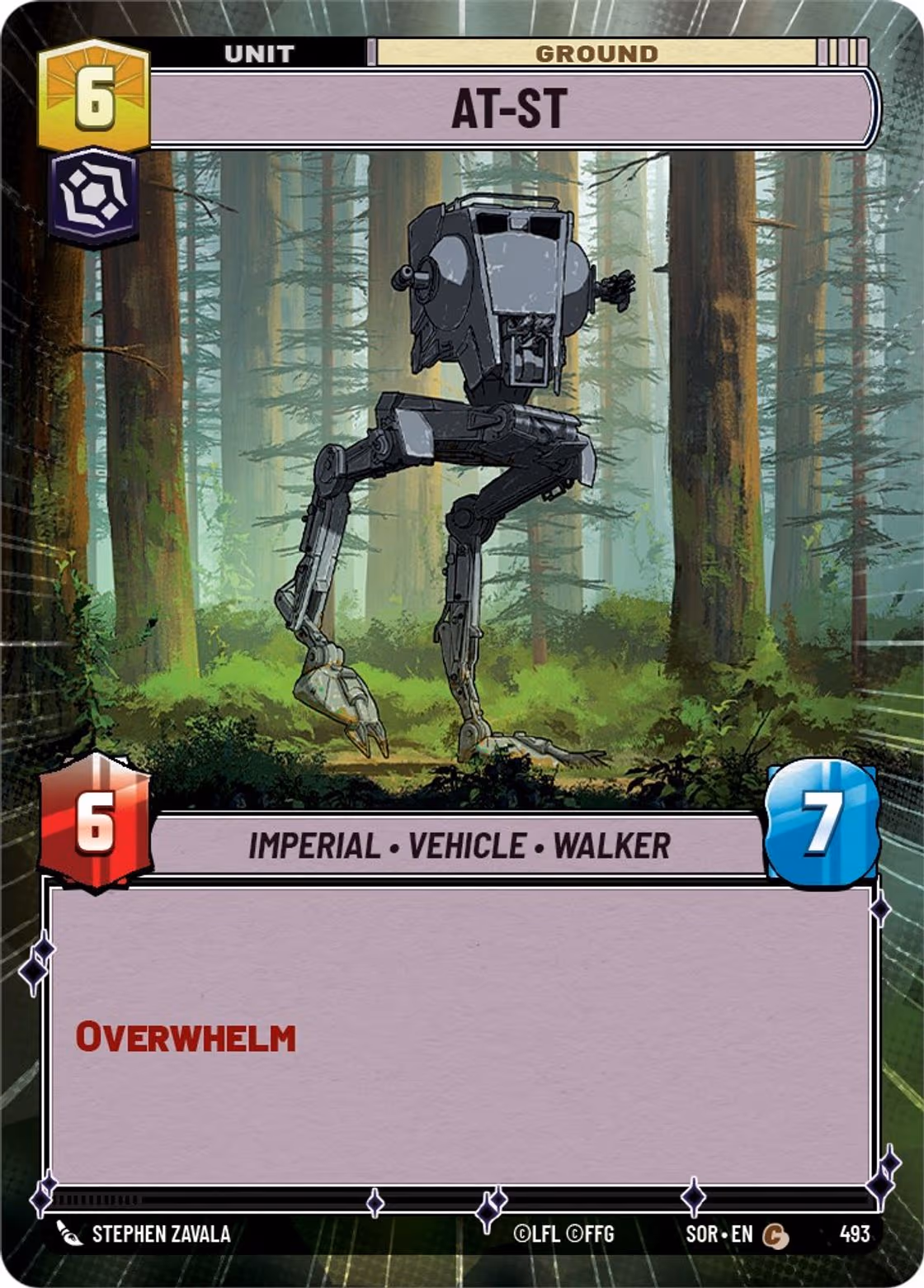 AT-ST SOR-493 Hyperspace Star Wars Unlimited card