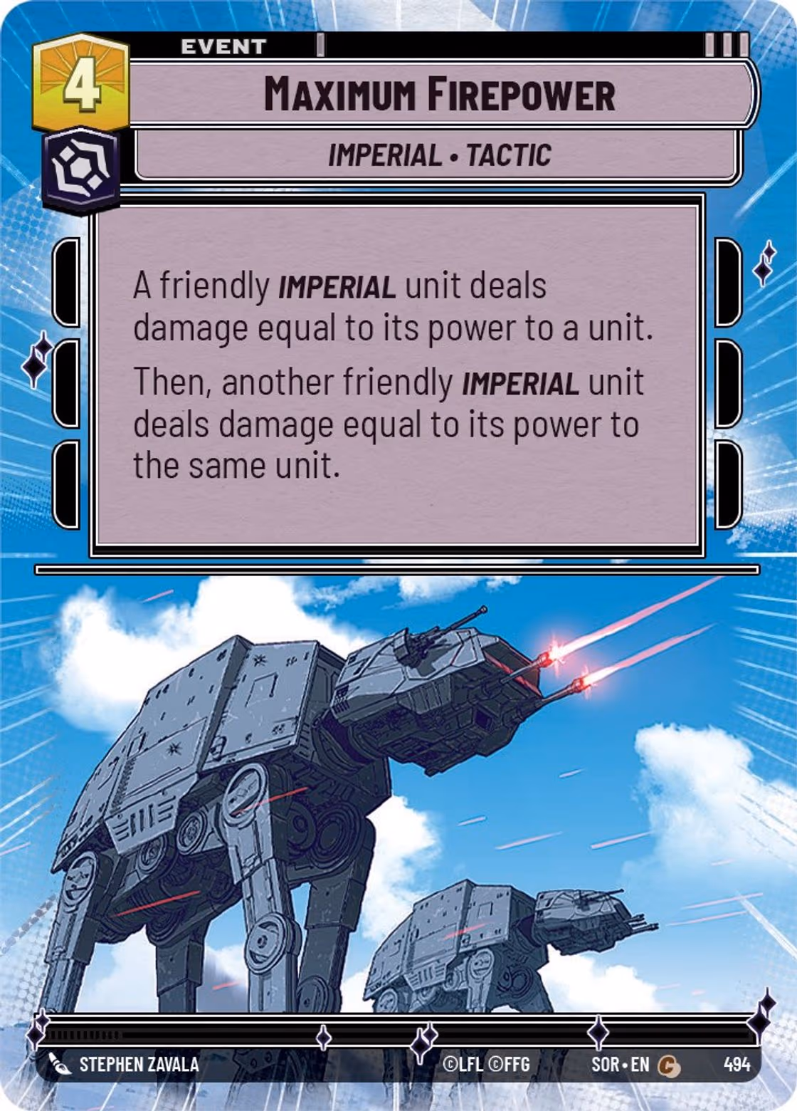Maximum Firepower SOR-494 Hyperspace Star Wars Unlimited card