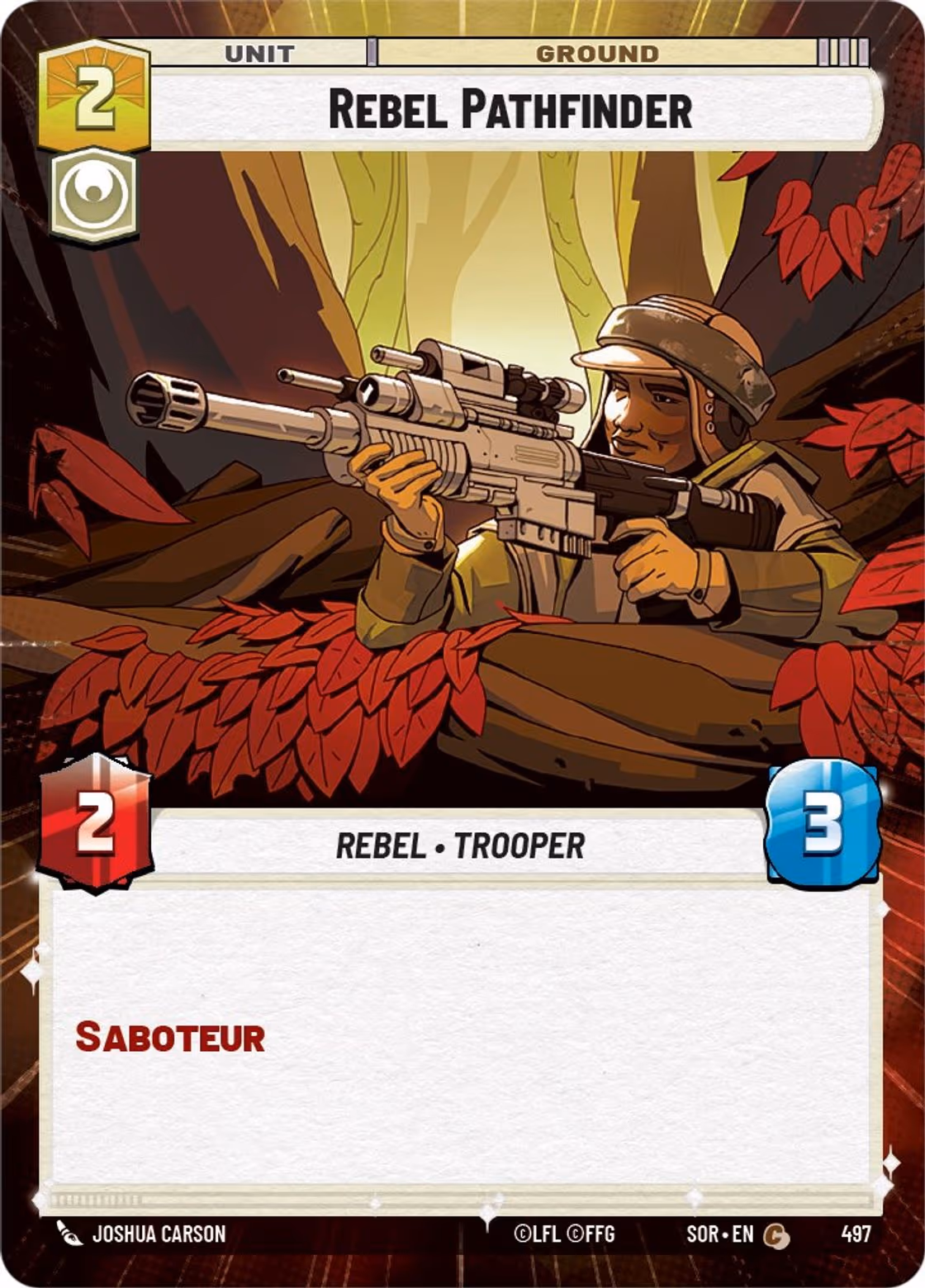 Rebel Pathfinder SOR-497 Hyperspace Star Wars Unlimited card