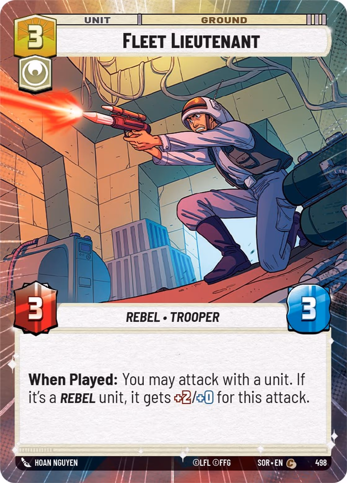 Fleet Lieutenant SOR-498 Hyperspace Star Wars Unlimited card