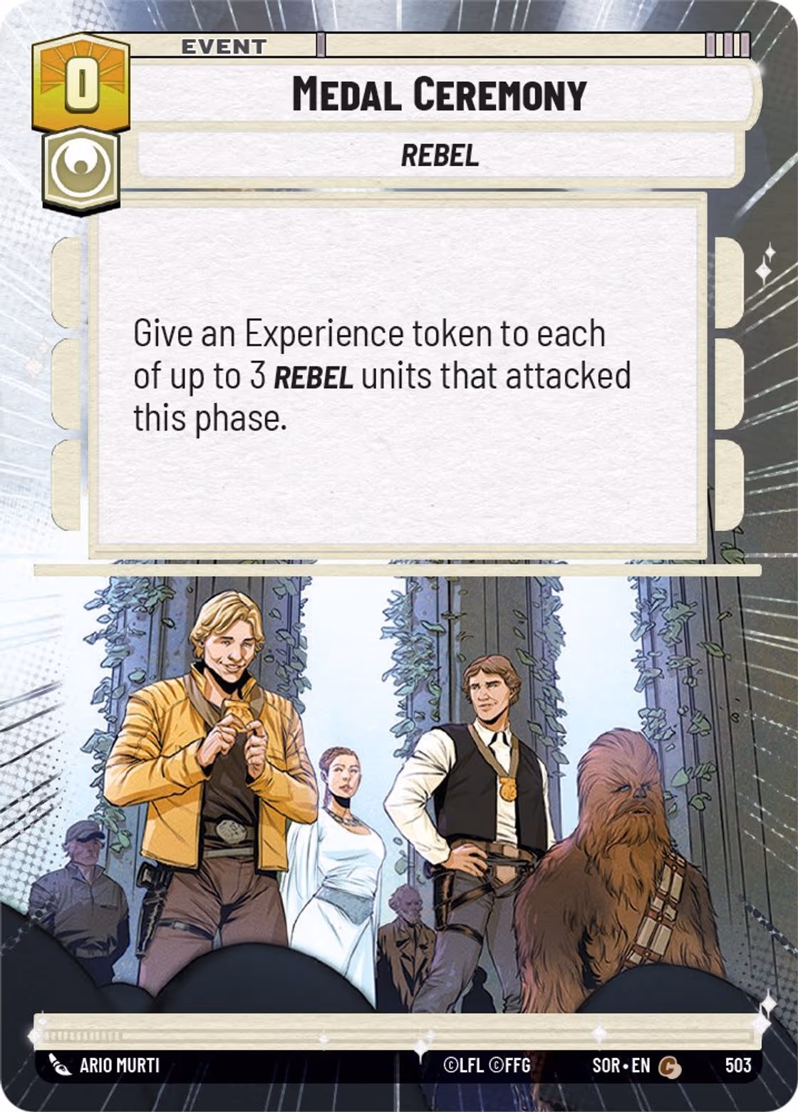 Medal Ceremony SOR-503 Hyperspace Star Wars Unlimited card