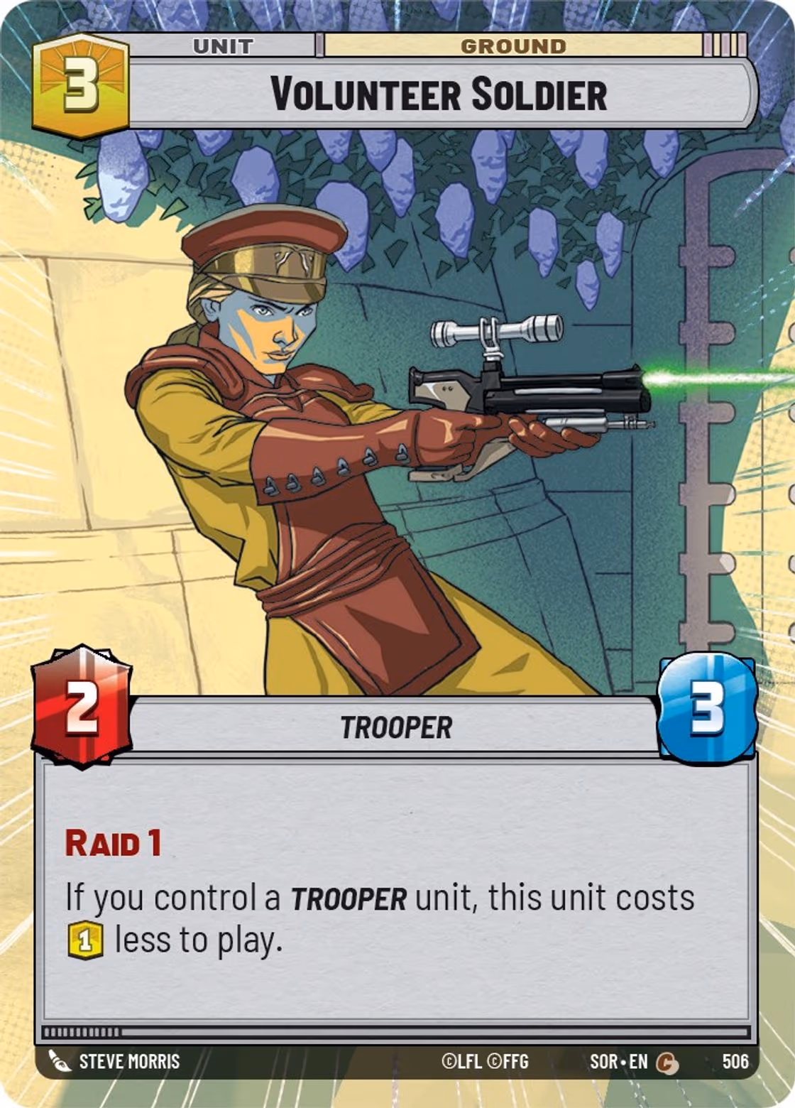 Volunteer Soldier SOR-506 Hyperspace Star Wars Unlimited card