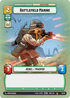 Battlefield Marine SOROP-001 Star Wars Unlimited card