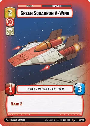 Green Squadron A-Wing SOROP-002 Star Wars Unlimited card