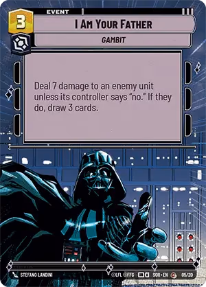 I Am Your Father SOROP-005 Star Wars Unlimited card