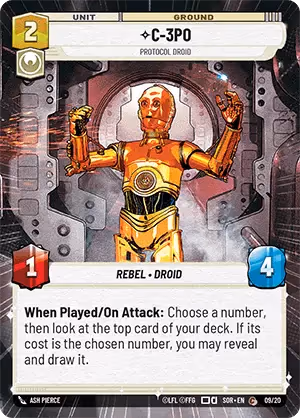 C-3P0 - Protocol Droid SOROP-009 Star Wars Unlimited card