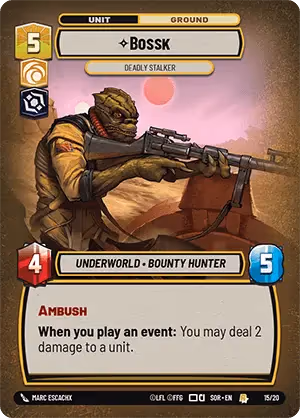 Bossk - Deadly Stalker SOROP-015 Star Wars Unlimited card