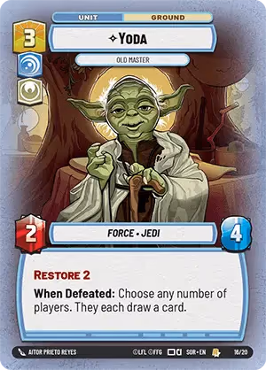 Yoda - Old Master SOROP-016 Star Wars Unlimited card