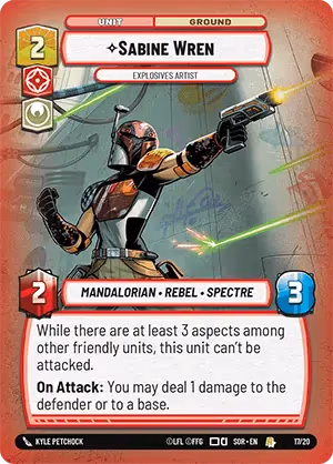 Sabine Wren - Explosives Artist SOROP-017 Star Wars Unlimited card