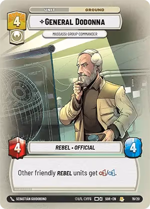 General Dodonna - Massassi Group Commander SOROP-019 Star Wars Unlimited card