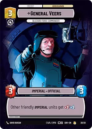 General Veers - Blizzard Force Commander SOROP-020 Star Wars Unlimited card
